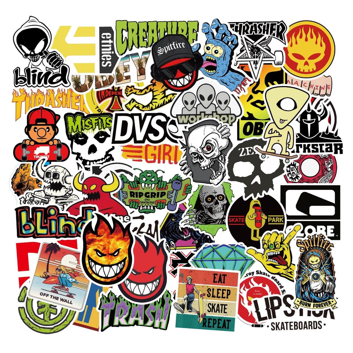 Lots of skateboard stickers for every occasion!