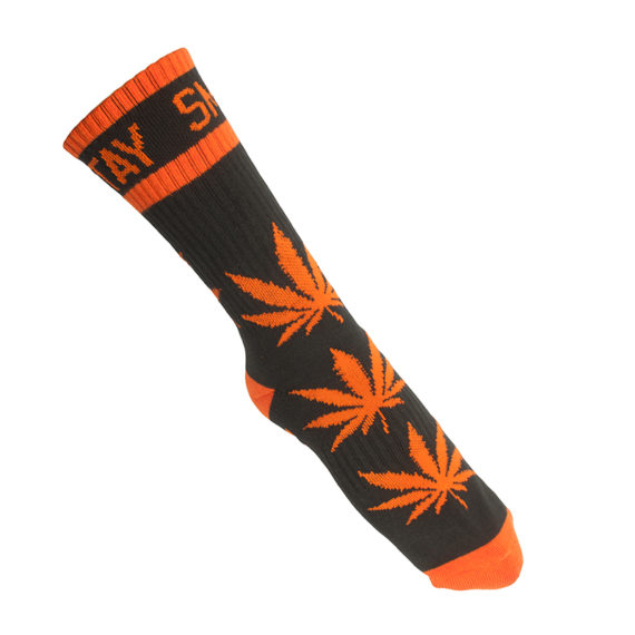 DGK – Stay Smokin Socks – Black/Orange 1