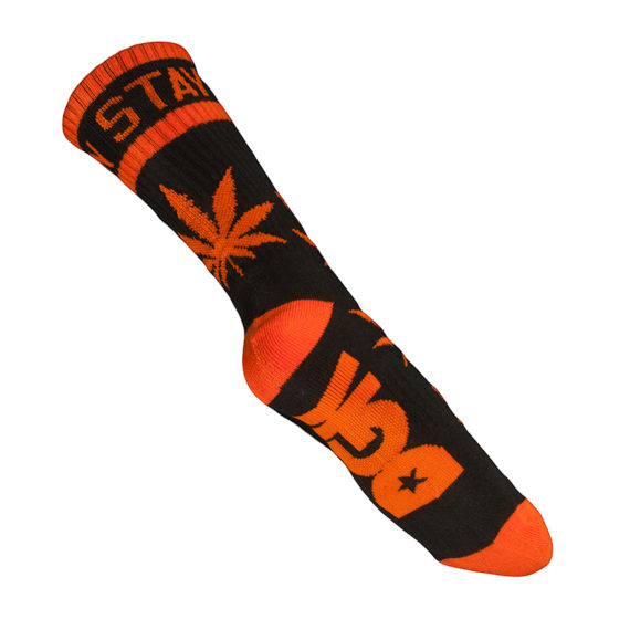 DGK – Stay Smokin Socks – Black/Orange 2