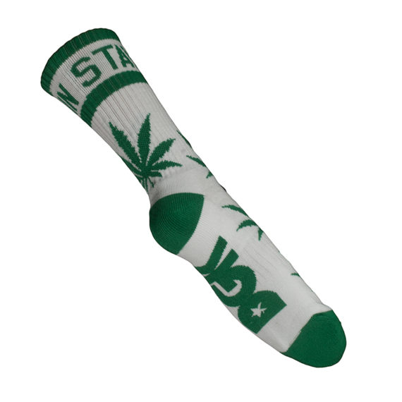 DGK – Stay Smokin Socks – White/Green 2