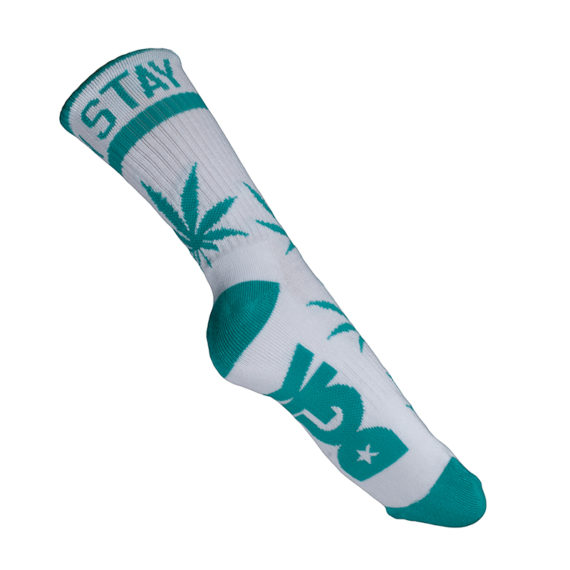 DGK – Stay Smokin Socks – White/Turquoise 2