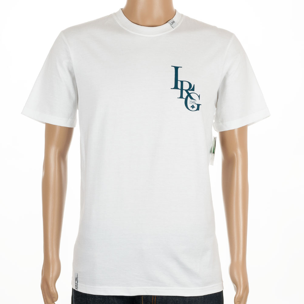LRG Clothing T-Shirt Three Letter White at Skate Pharm