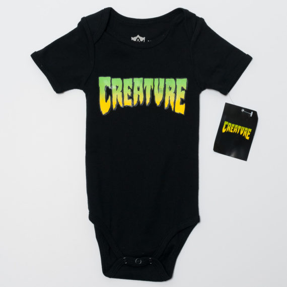 Creature Skateboards Baby Grow Logo Black 1