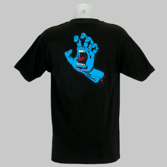 Santa Cruz Screaming Hand Back Print T-Shirt Black 1