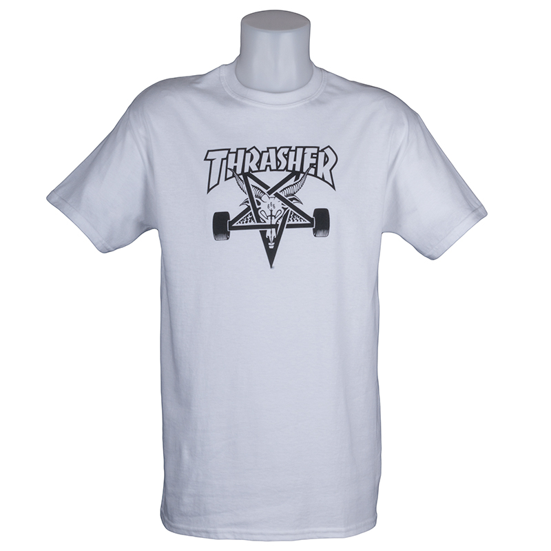 Thrasher Magazine Skate Goat T shirt White Available at Skate Pharm