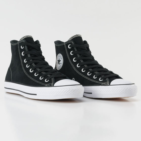 Converse CTAS Pro Hi Shoes Suede Black White
