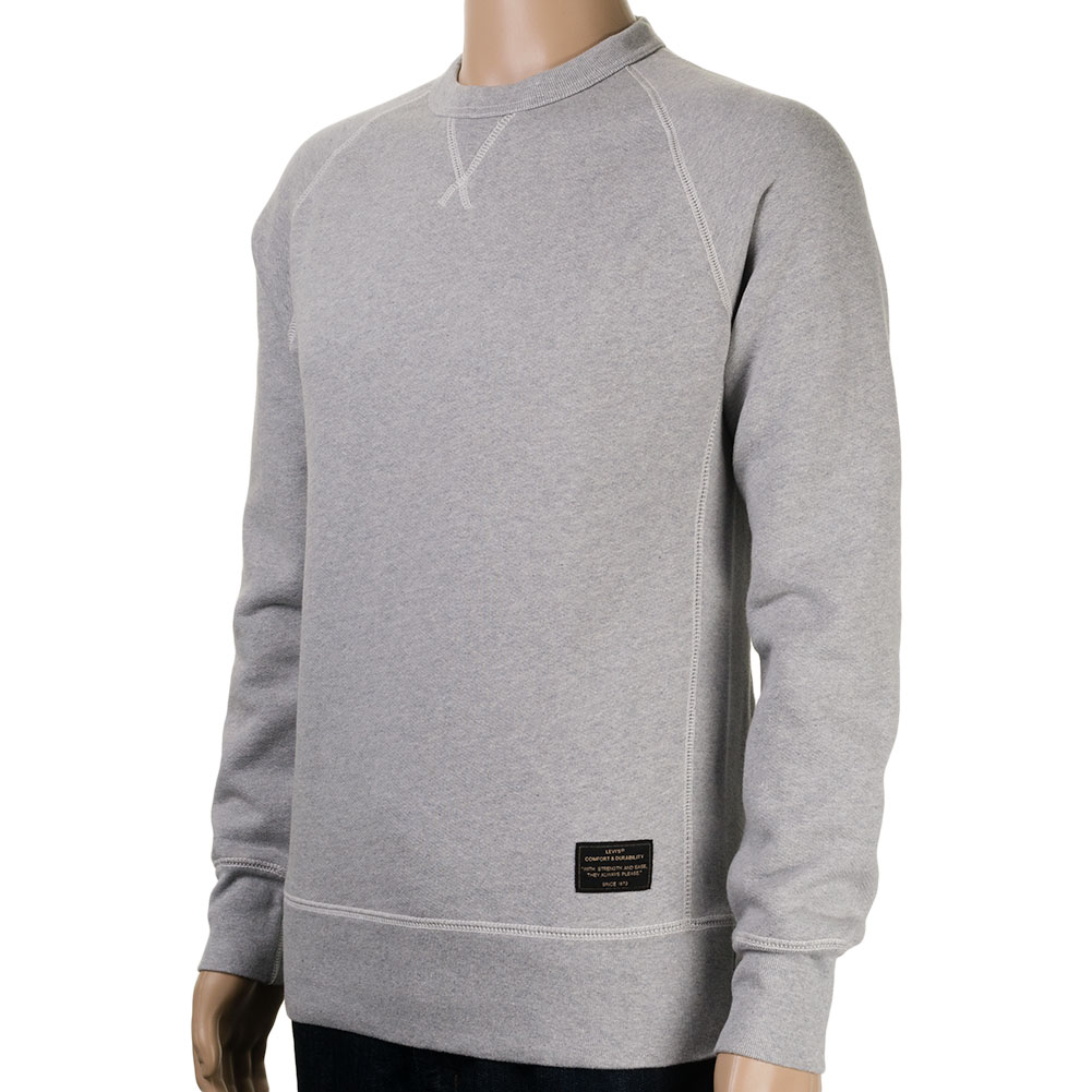 Levi's Fleece Crewneck Sweatshirt Grey at Skate Pharm