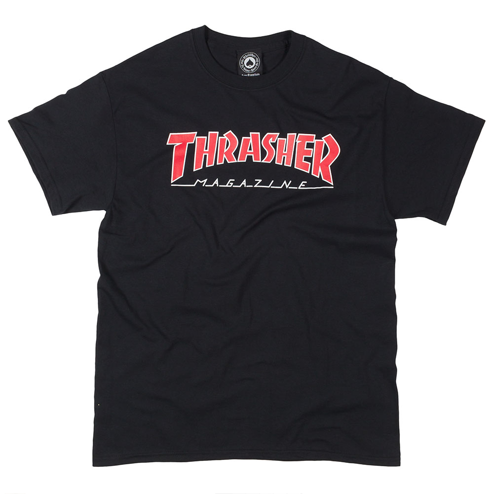 Buy Thrasher Magazine Outlined T-Shirt BlackAvailable at Skate Pharm
