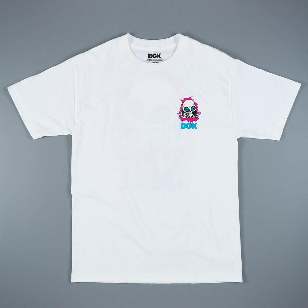 Buy DGK Ripping T-Shirt White Available at Skate Pharm