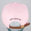 Just Have Fun Single Stitch Strap Back Hat Pink