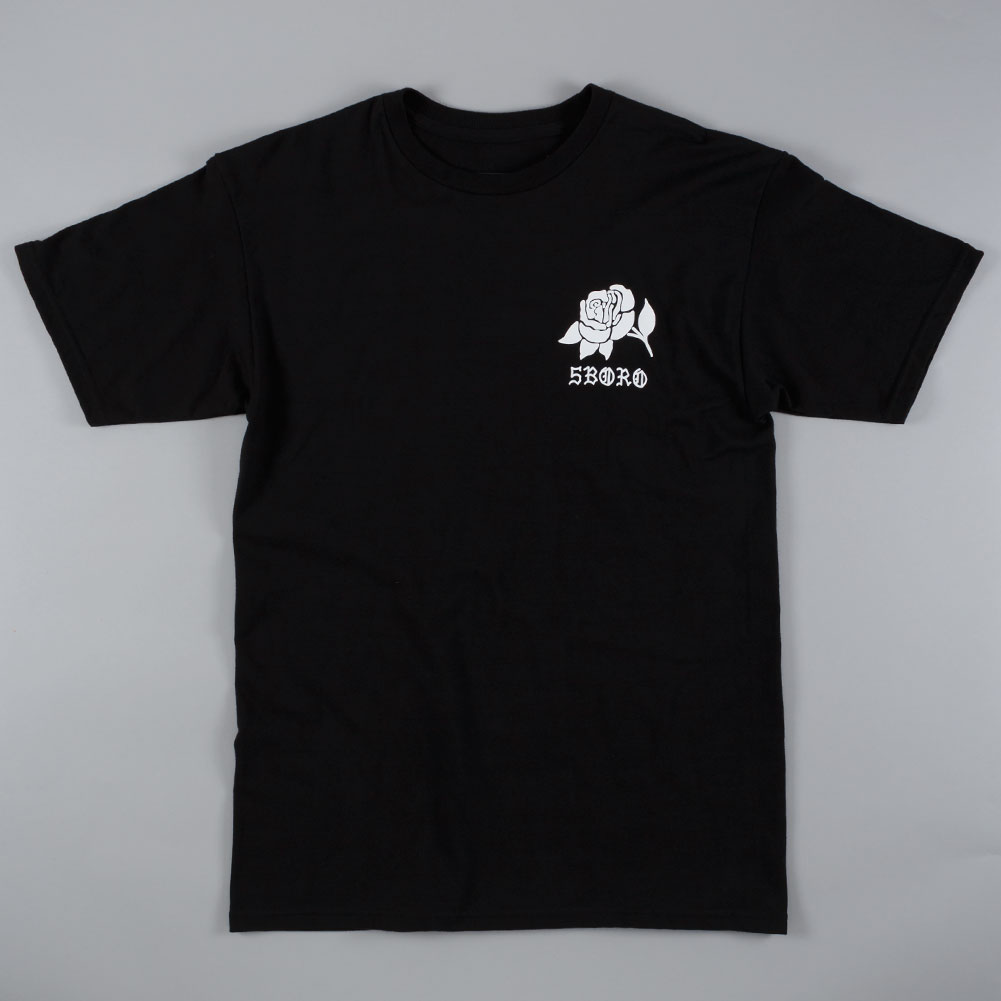 5 Boro Skateboards Rose T-Shirt Black Available at Skate Pharm