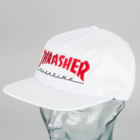 Thrasher Two Tone Snapback Hat White Red