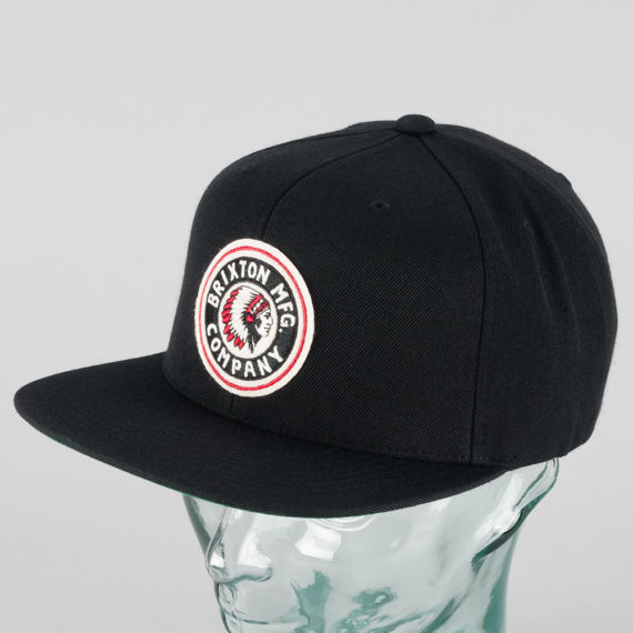 Brixton Rival Snapback Cap Black Available at Skate Pharm
