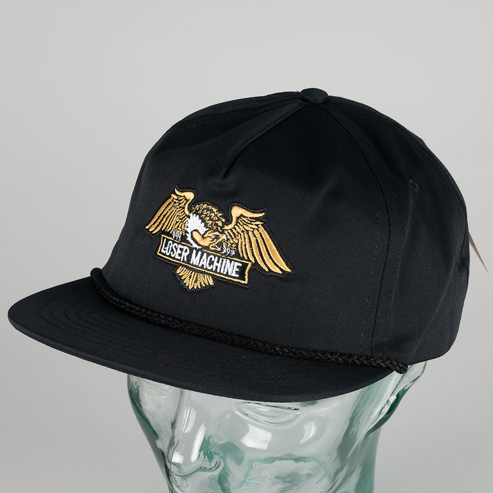 Buy Loser Machine Archer Hat Black Available at Skate Pharm