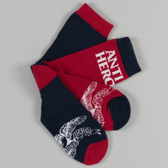 Anti Hero Eagle Blackhero Mix Up Socks Navy Red
