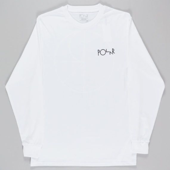 Polar Cut Out Fill Logo Long Sleeve T-Shirt White
