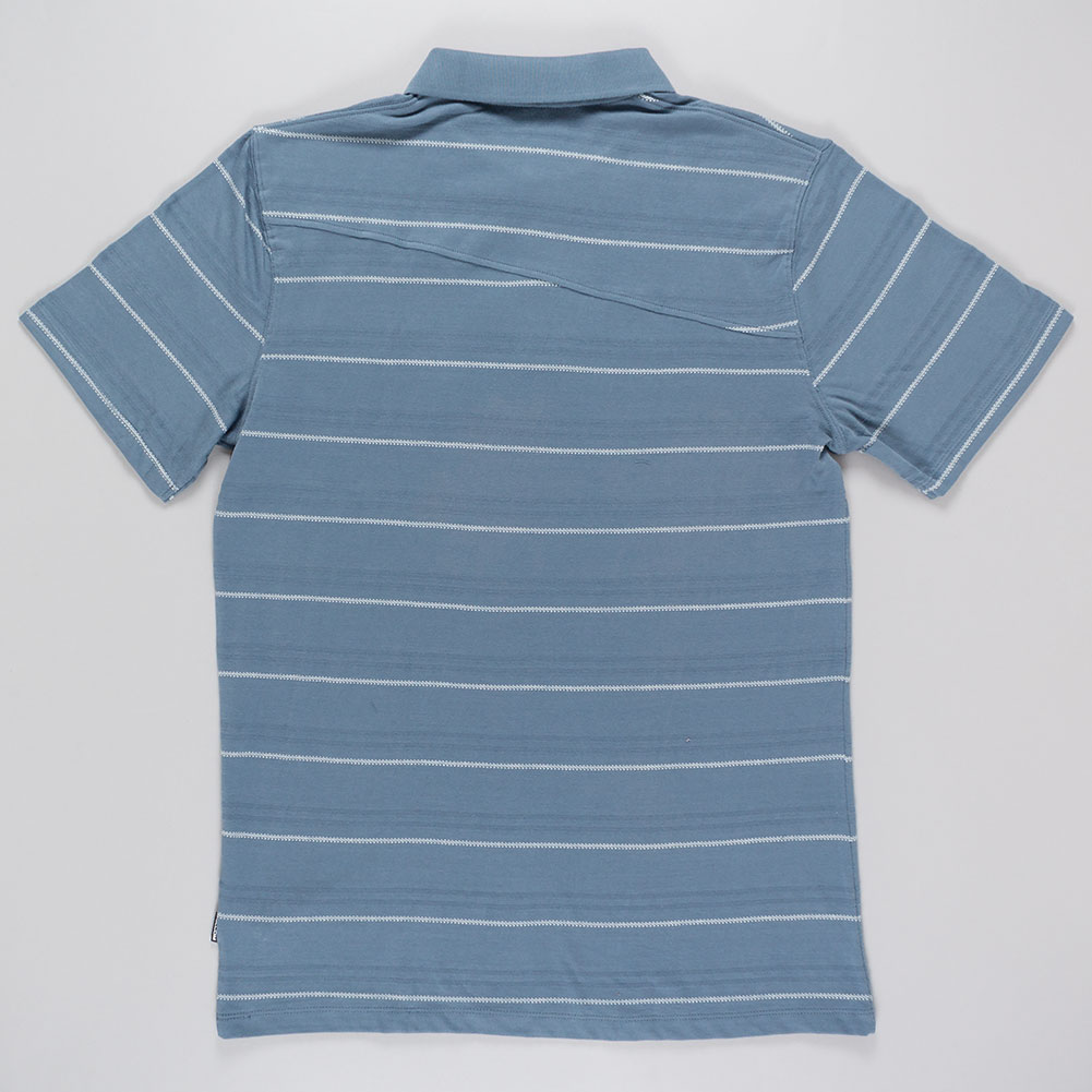Buy The Volcom Wowzer Stripe Polo Shirt Ash Available at Skate Pharm