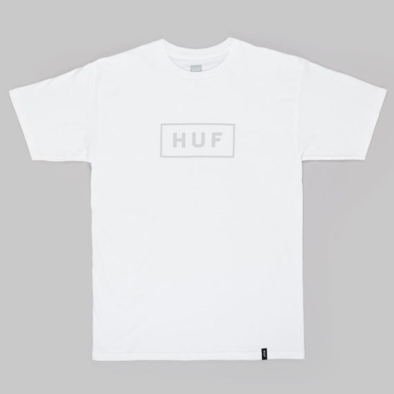 Huf Bar Logo T-Shirt White Grey