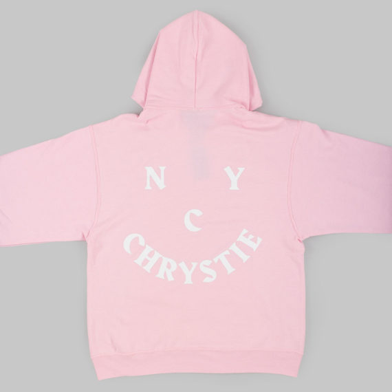 Chrystie NYC Face Logo Hoodie Pink