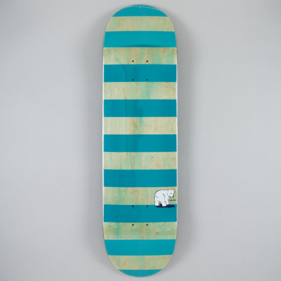 Polar Skateboards Block Stripe Deck 8.625″ Mint Teal