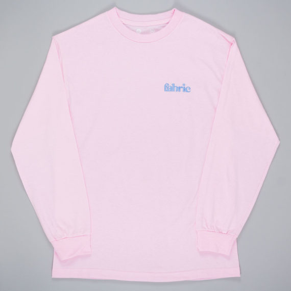 Fabric Skateboards 1734 Embroidered Long Sleeve T-Shirt Pink