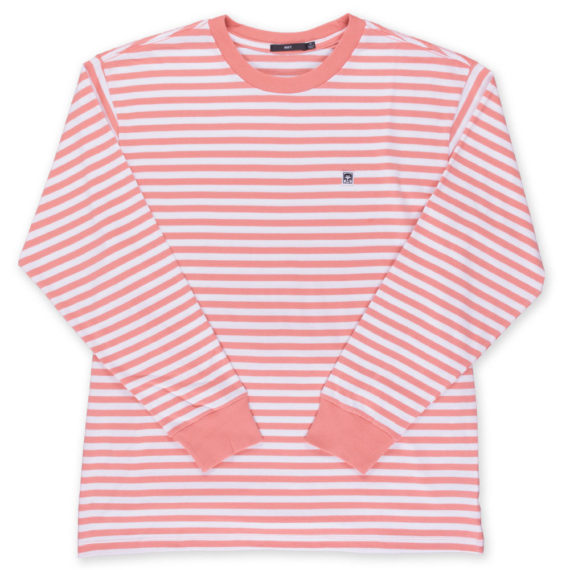 Obey Eighty Nine Icon Box T-Shirt Long Sleeve Coral