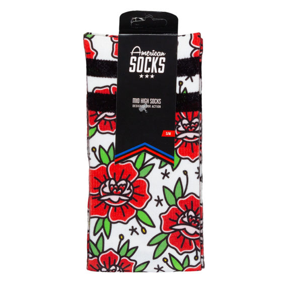 American Socks Sock N’ Roses Socks White