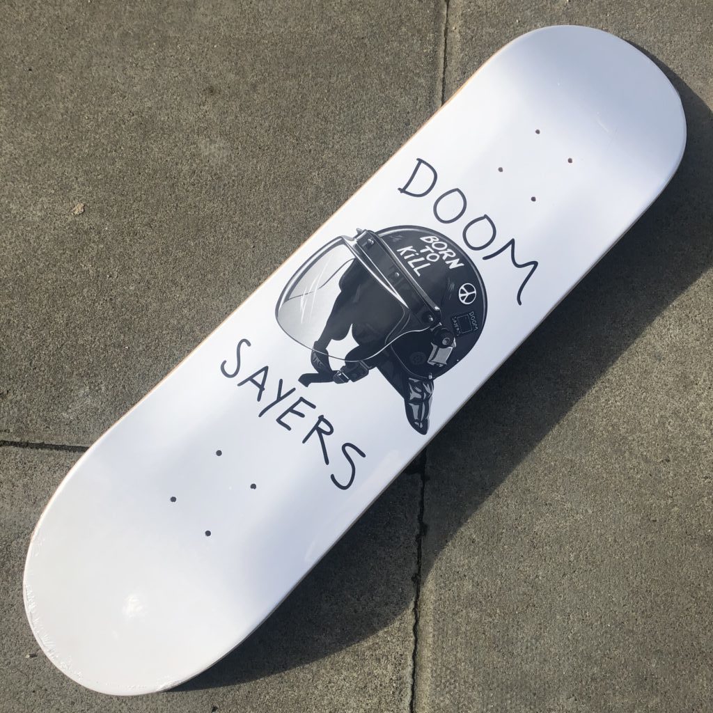 Doom Sayers Club Riot Helmet Skateboard Deck 8.25" at Skate Pharm